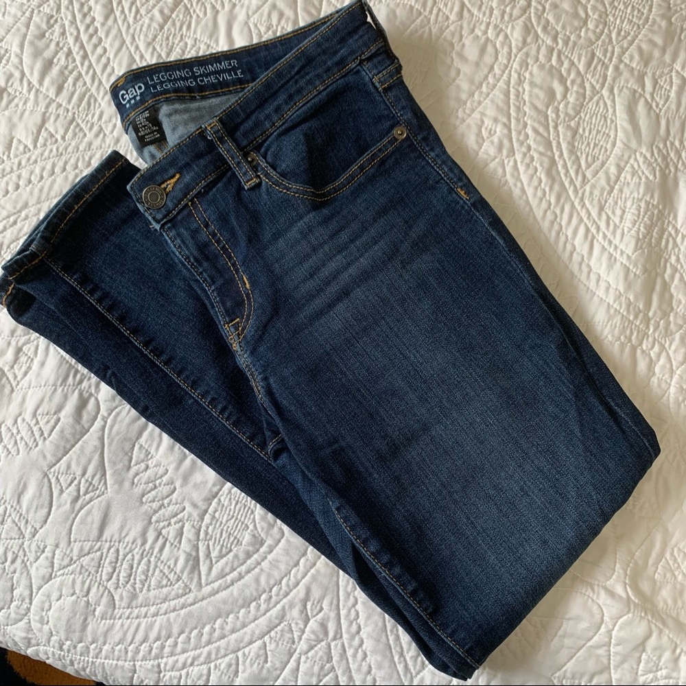 Gap Legging Skimmer Skinny Jeans - 8/29 - Dark Wash/No Distressing